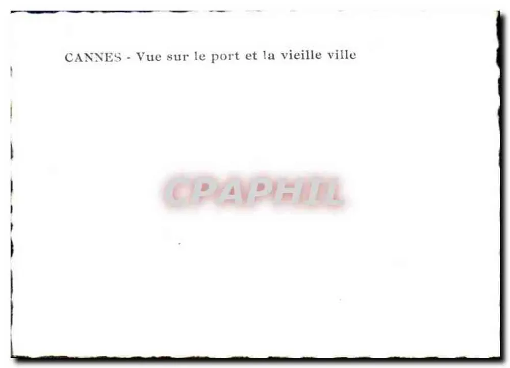 Cannes - Ansicht des Hafens und der Altstadt - Rückseite