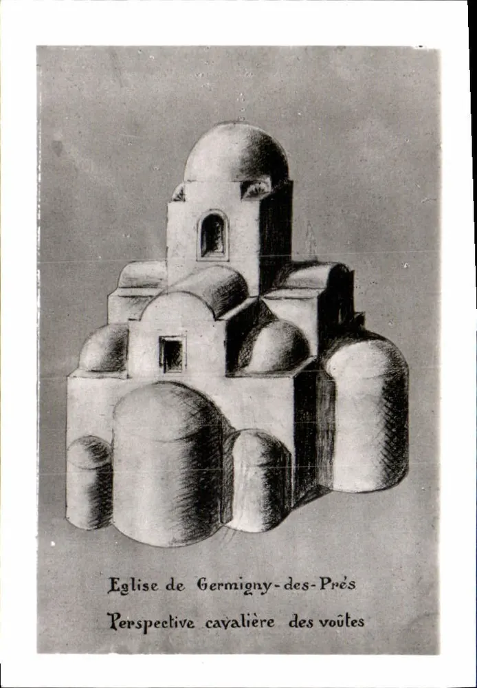 Église de Germigny-des-Prés — Perspective cavalière des voûtes — Éditions de Luxe Estel n°2759 - Recto
