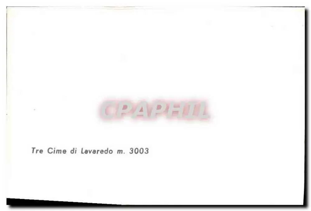Três Cimeiras de Lavaredo — m. 3003 — n° 3003 - Verso