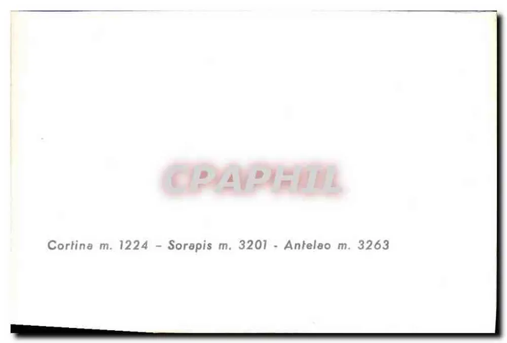 Cortina d'Ampezzo — vista panorâmica com os picos de Sorapis e Anteleo — n° 3263 - Verso