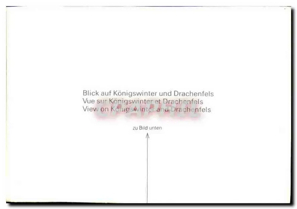 Vista de Königswinter e Drachenfels — Vista de Königswinter e Drachenfels — editor não visível - Verso