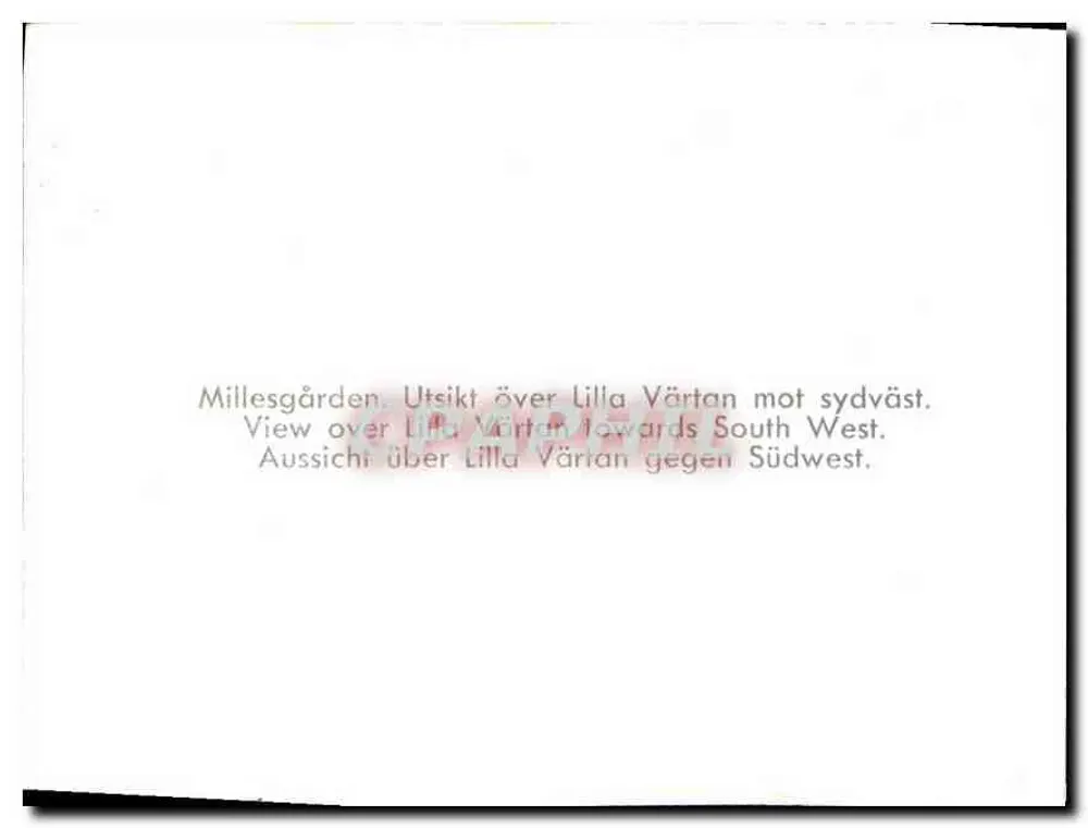 Millesgården — Vista sulla piccola Värtan verso sud-ovest — editore sconosciuto - Verso