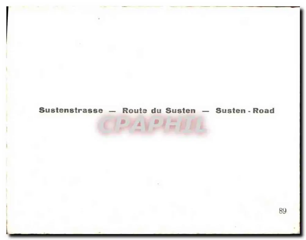 Rodovia do Susten — Susten-Road — Sustenstrasse — Susten-Strasse — 89 - Verso