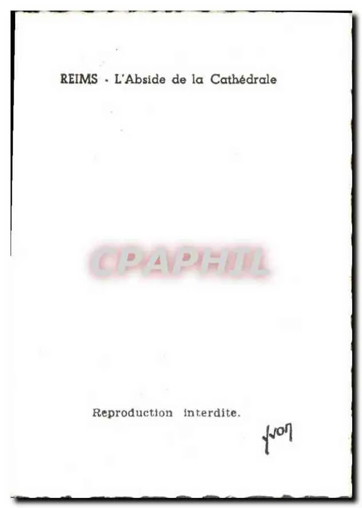 Reims - Catedral — Abside — Editor não identificado, número de série não visível - Verso
