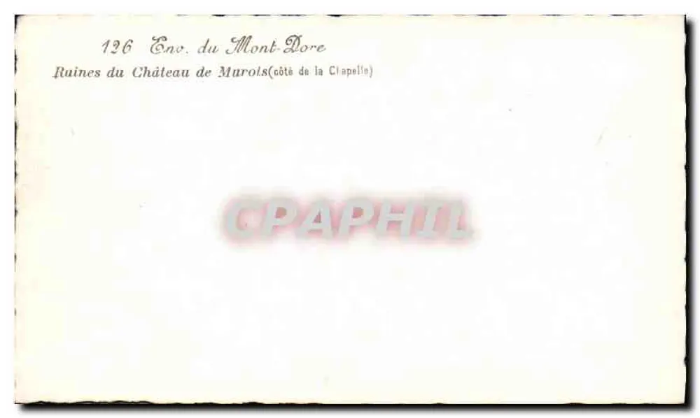 Ruinen des Schlosses Murols — Seite der Kapelle — Env. du Mont-Dore - Rückseite