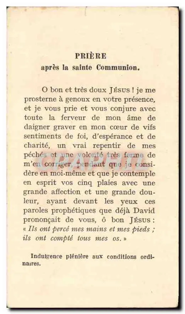 Crucifixion de Jésus — Imp. Franc. 187 — Vanves (Seine) - Verso