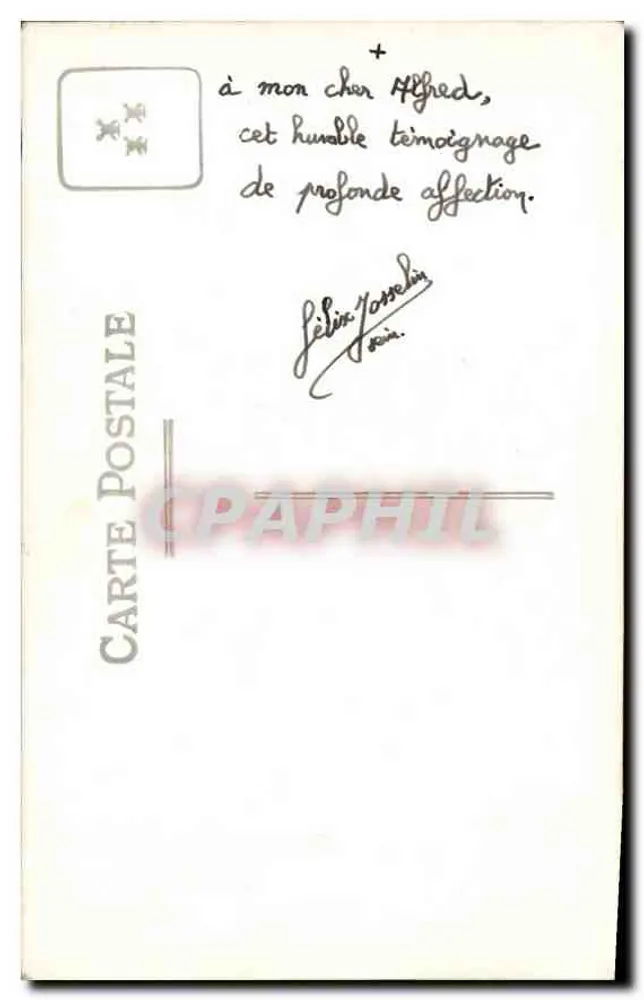 Retrato de um jovem padre — editor desconhecido, número de série ilegível - Verso