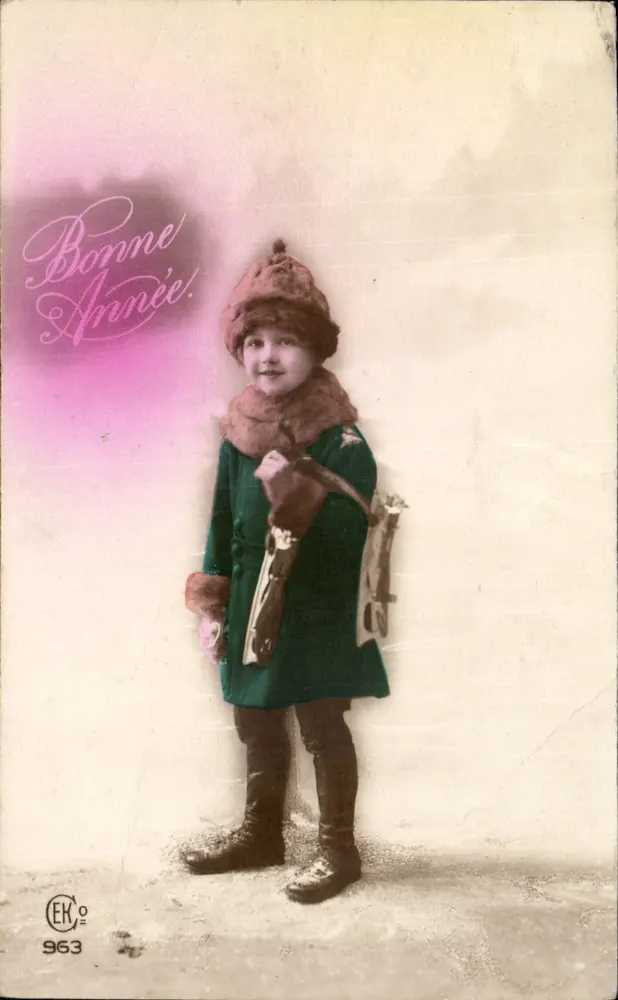Child in winter attire — Happy New Year 963 — EK° - Front