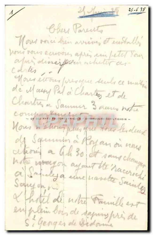 St-Georges-de-Didonne - Die Teufelsfelsen und die Pointe de Suzac — anonymer Verleger, n° 154 - Rückseite