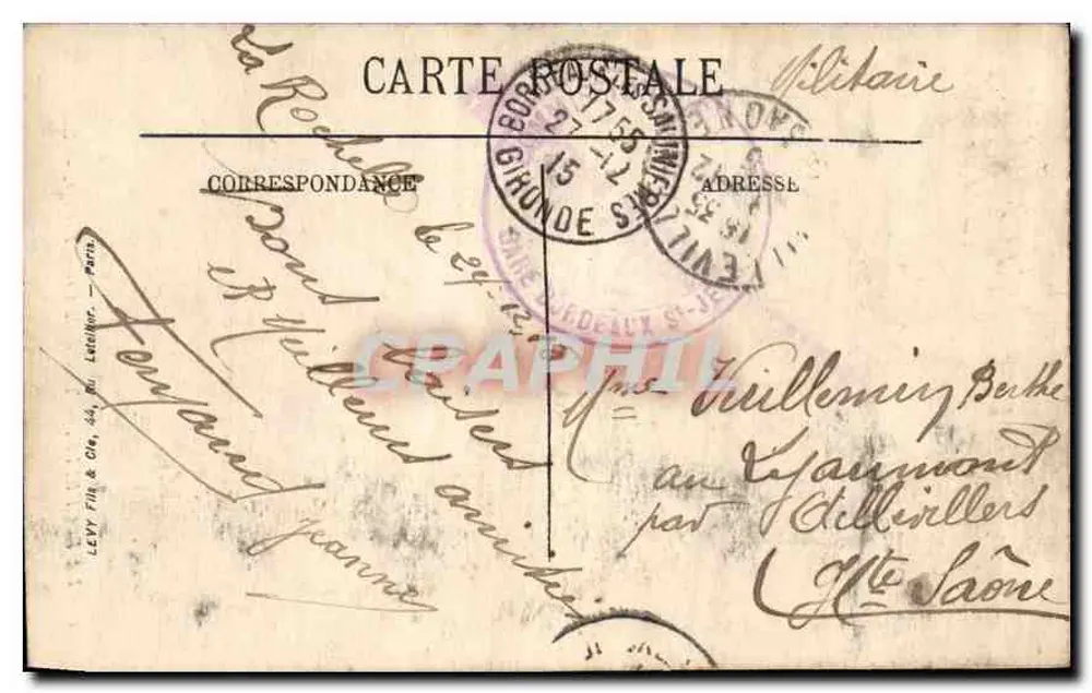 La Rochelle — Tour de la Grosse Horloge — LL. n°13 - Verso