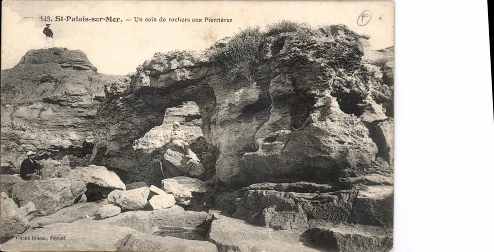 St-Palais-sur-Mer — Ein Stück Felsen an den Pierrières — Cliché Braun, abgegeben - Vorderseite