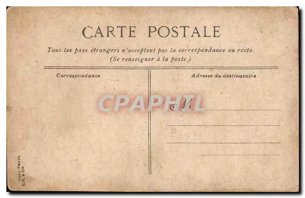 Katedra św. Marii z Batignolles — fasada z kopułą i zegarem — wydawca L.C. & C. nr 4004-Photo - Rewers
