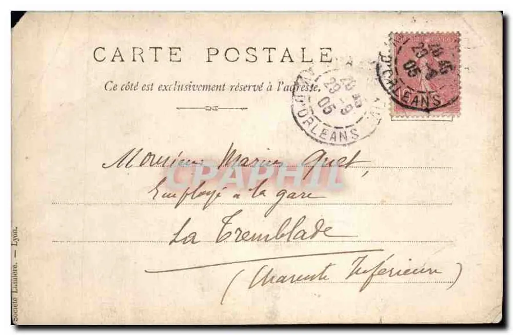 Maison du patron — vue de la propriété — éditeur Secreté Lumbre, Lyon - Verso