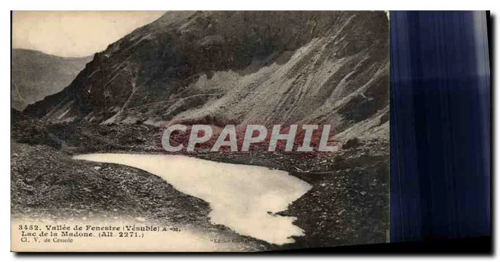 Lac de la Madone — Vallée de Fenestre (Vésuble) — Éditeur Cl. V. de Cessole - Recto