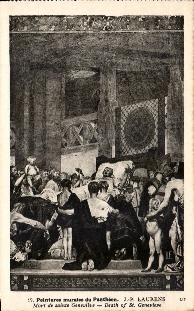 Tod der Heiligen Geneviève — Wandmalereien des Panthéon — J.-P. Laurens — LIP - Vorderseite