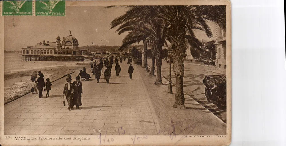 NICE - A Promenade dos Ingleses — editor Blatinogravure LL - Paris, n°33 - Frente