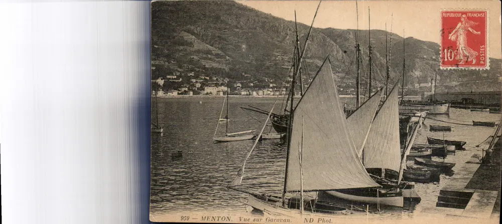 Menton — Vista sobre Garavan — ND Phot. n° 959 - Frente