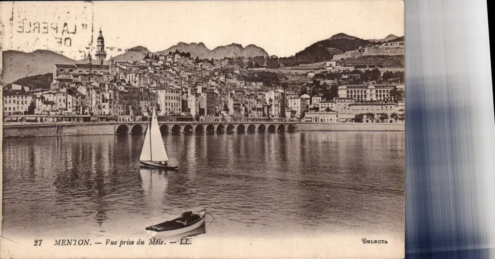 Menton — Vista tirada do Môle — Selecta - Frente