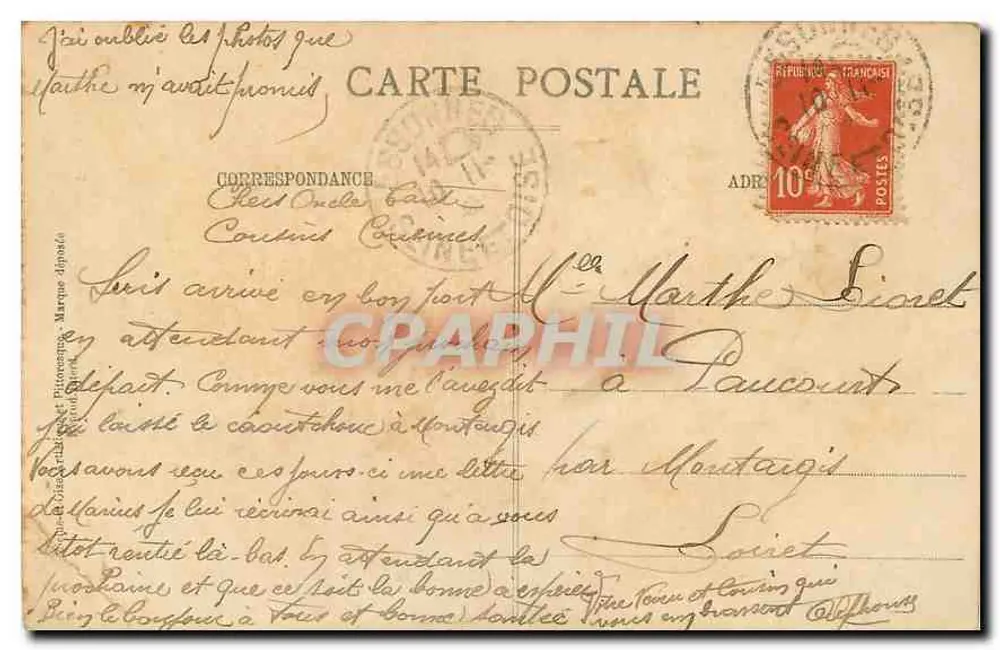Essonne (S.-et O.) — Grande Cheminée des Papeteries — Collezione Paul Allorge Montlhéry, Serie C e 10 - Verso