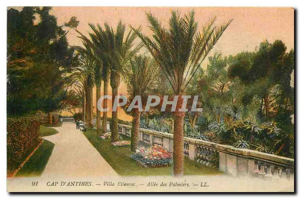 Cap d'Antibes — Villa Eilenroc — Allée des Palmiers — LL. - Recto