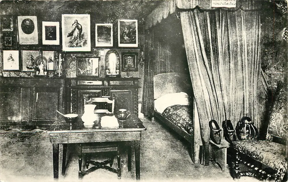 Quarto e leito de morte do Santo Curado de Ars — Cliché Villand, Ars (Ain) - Frente
