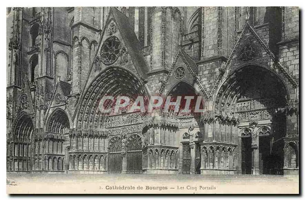 Catedral de Bourges — Os Cinco Portais — editor anônimo, n° 3 - Frente