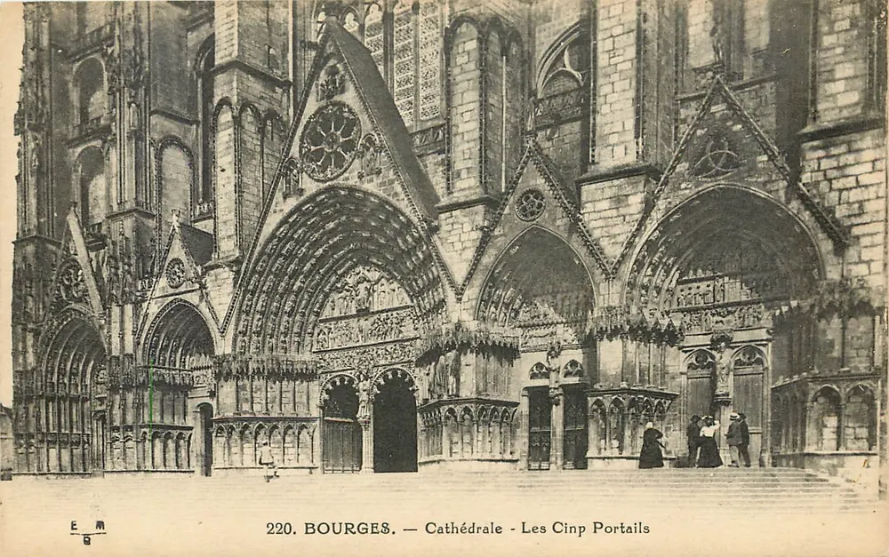Bourges — A Catedral — Os Cinco Portais — E.M. n°220 - Frente