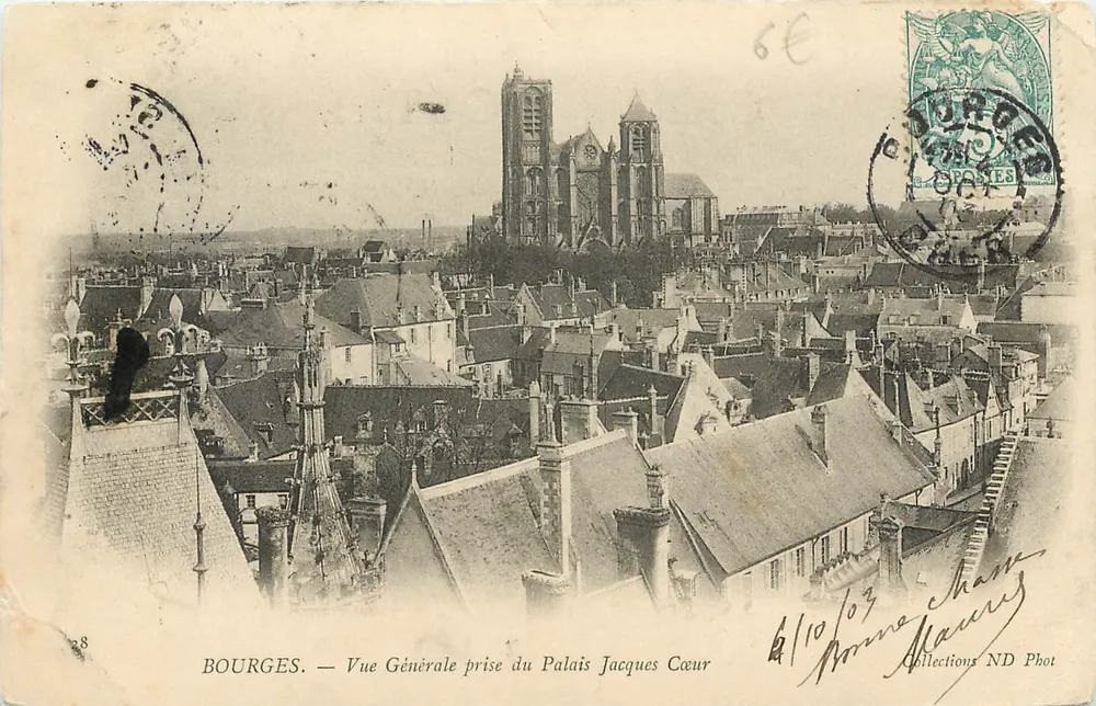 Bourges — Vue Générale prise du Palais Jacques Cœur — Collections ND Phot - Recto