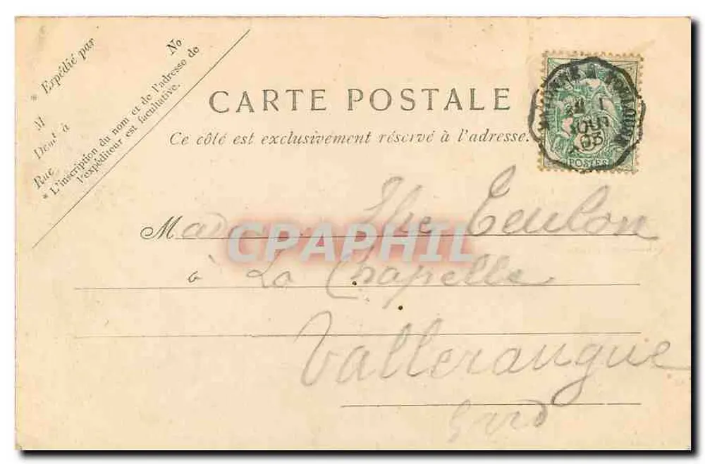 Les Houches — Gare du Funiculaire du grand Jérôme — V.P. Paris N. 6 - Verso