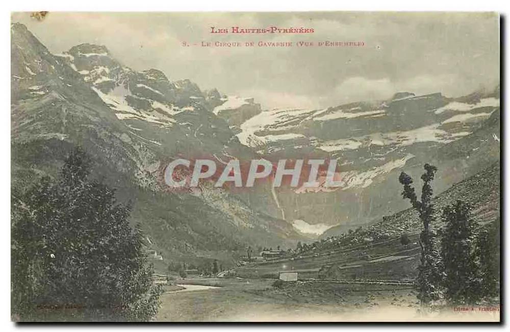 Les Hautes-Pyrénées — Le Cirque de Gavarnie (Vue d'Ennebret) — Ed. A. Francin - Recto