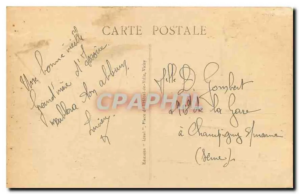Vieille Paysanne — portrait d'une femme âgée en cape — éditeur Idéal, n° 97 - Verso