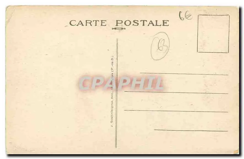 Sens - Château de la Reine Margot — éditeur J. Gouttefanges, Paris - Verso