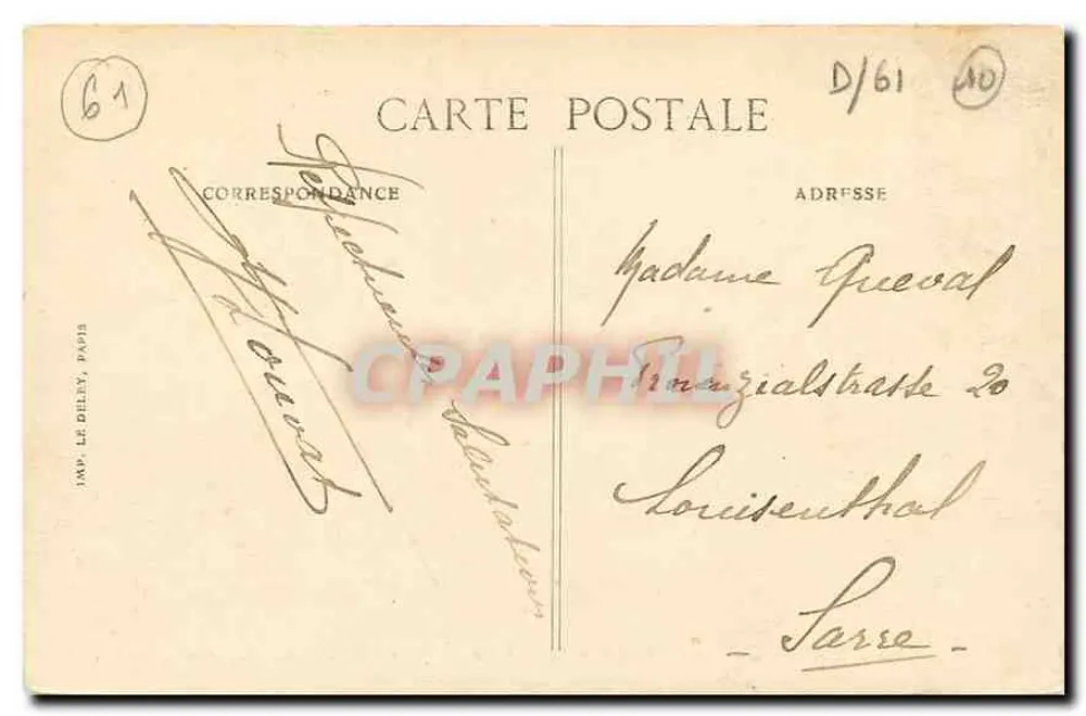 Bagnoles-de-l'Orne — Schloss Goupil oder von la Roche-Bagnoles — Verlag C.D. n°21 - Rückseite