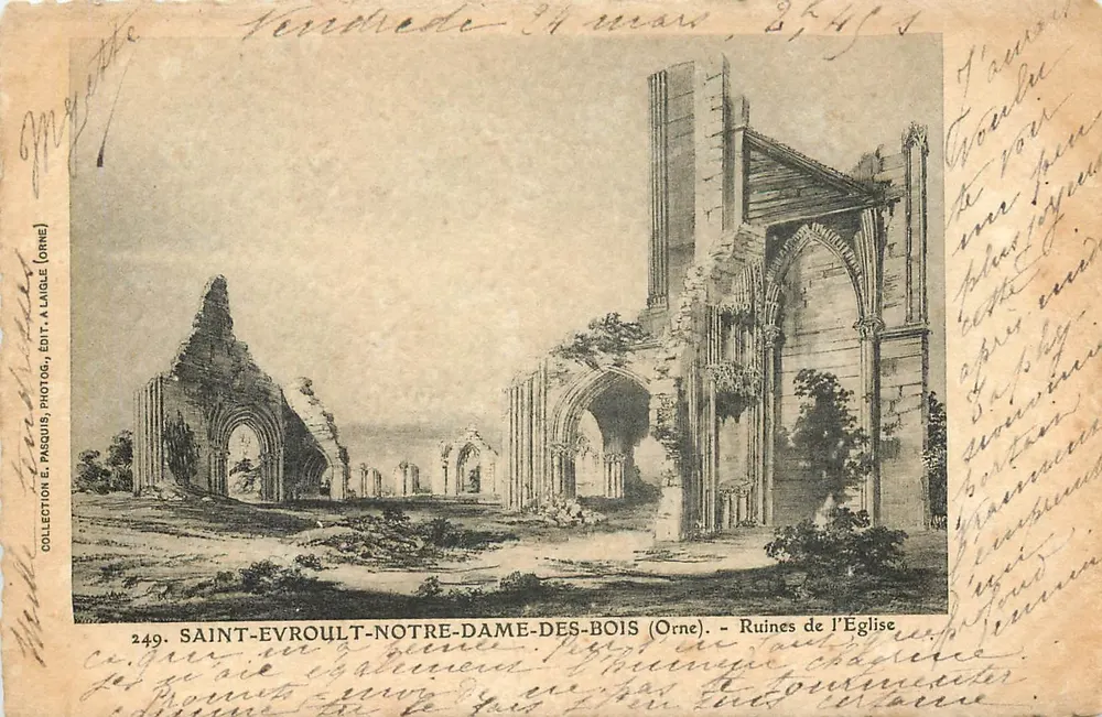 Saint-Evroult-Notre-Dame-des-Bois (Orne) — Ruinen der Kirche — Verlag A. Laigle - Vorderseite