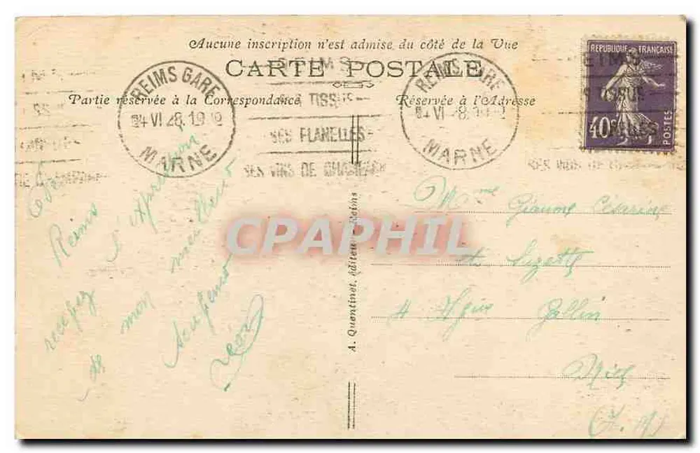 Reims — A Catedral — n°122 - Verso