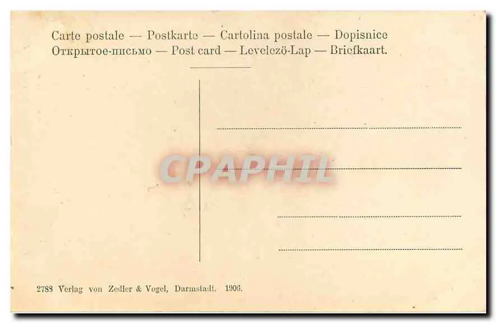 Estrasburgo, Altes Haus — editor Zedler & Vogel, n° 2783 - Verso