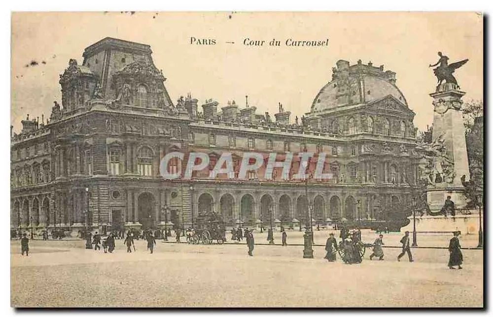 Paryż — Cour du Carrousel — Wydawca nieznany - Awers