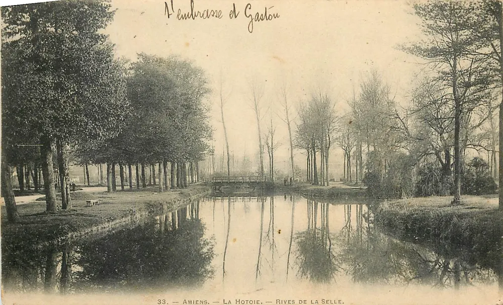 Amiens — La Hotoie — Rives de la Selle — Phototypie A. Bruger, Paris - Recto