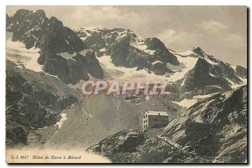 Hotel de Pierre em Bérard — montanhas nevadas — J. J. 8817 - Frente