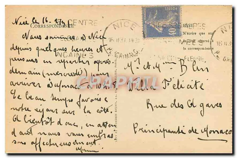 Nice - Algemene uitzicht en het Haven - L.L. - n°318 - Achterkant