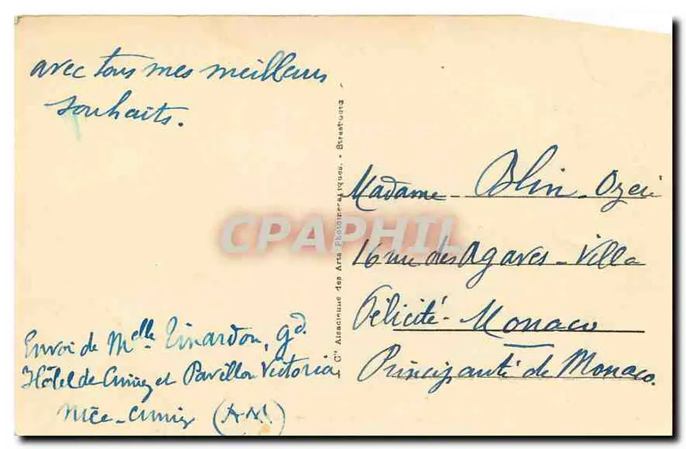 NICE - A Promenade dos Ingleses — Hotel Ruhl & Cie, n°422 - Verso