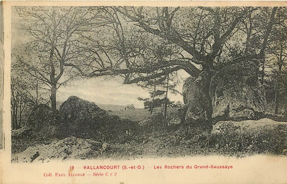 Ballancourt (S.-et-O.) — Ansicht der Rochers du Grand-Saussaye — Sammlung Paul Allorge, Serie C c 2 - Vorderseite