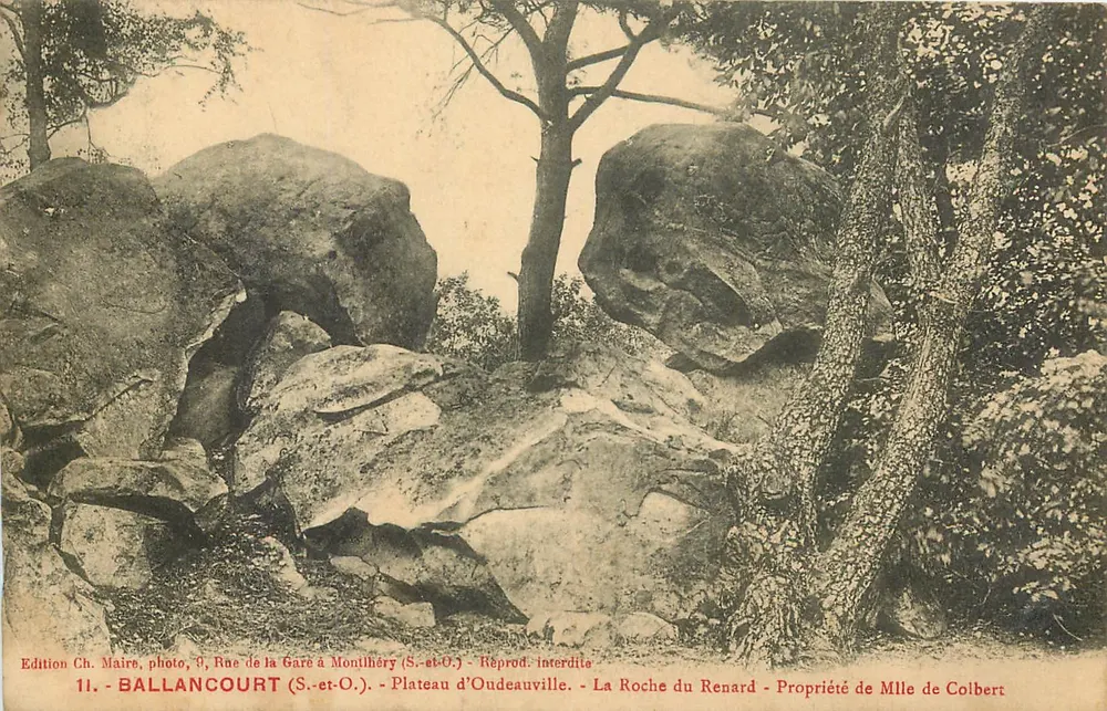 La Roche du Renard — Plateau d'Oudeauville — Eigentum von Mlle de Colbert — Edition Ch. Maire - Vorderseite