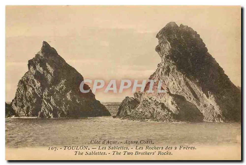 Toulon — Les Sablettes — Les Rochers des 2 Frères - Recto