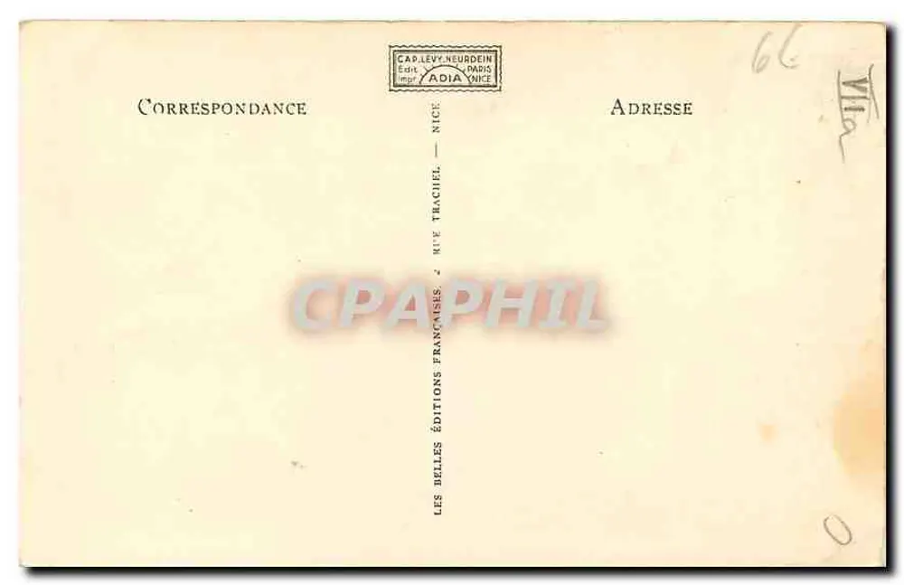 Fabrégas — La Verne — Caminho dos Aduaneiros — Editor: Cap. Levy-Neurdein, Nice - Verso