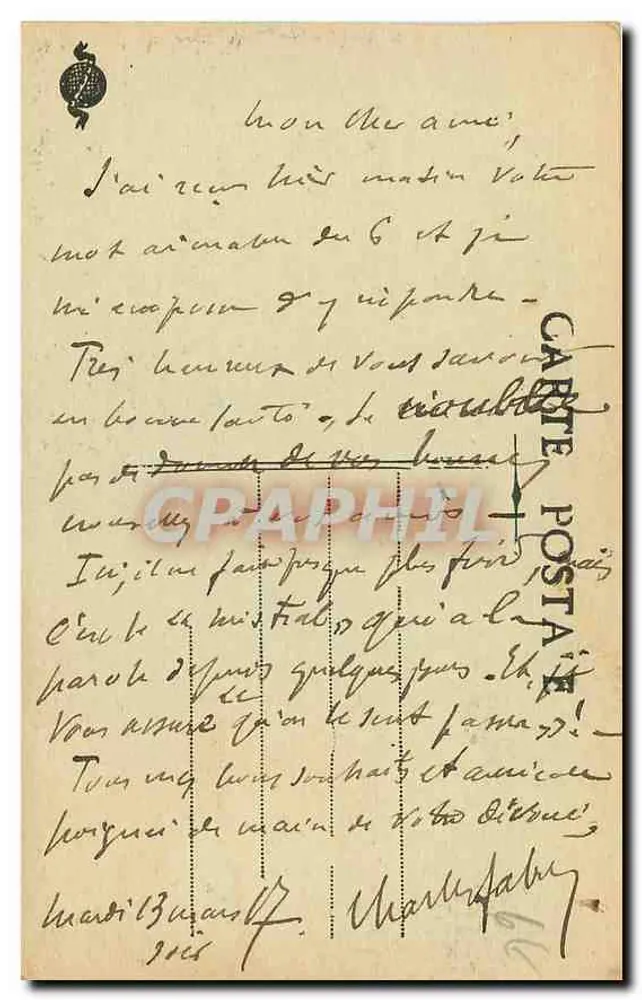 Toulon - Caminho do Forte, Cabo Marrom — editor não identificado - Verso