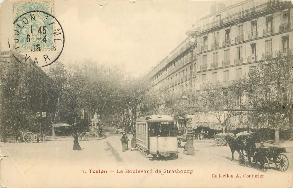 Toulon — O Boulevard de Strasbourg — Coleção A. Couturier - Frente