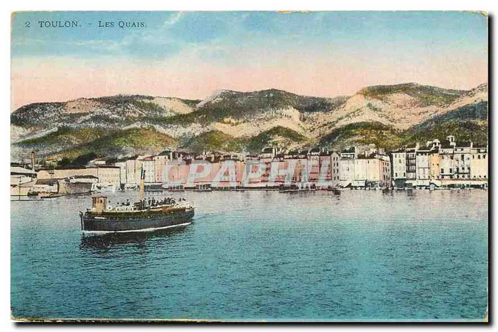 Toulon - Les Quais — Editor: C. P. A. P H I L, n°2 - Frente
