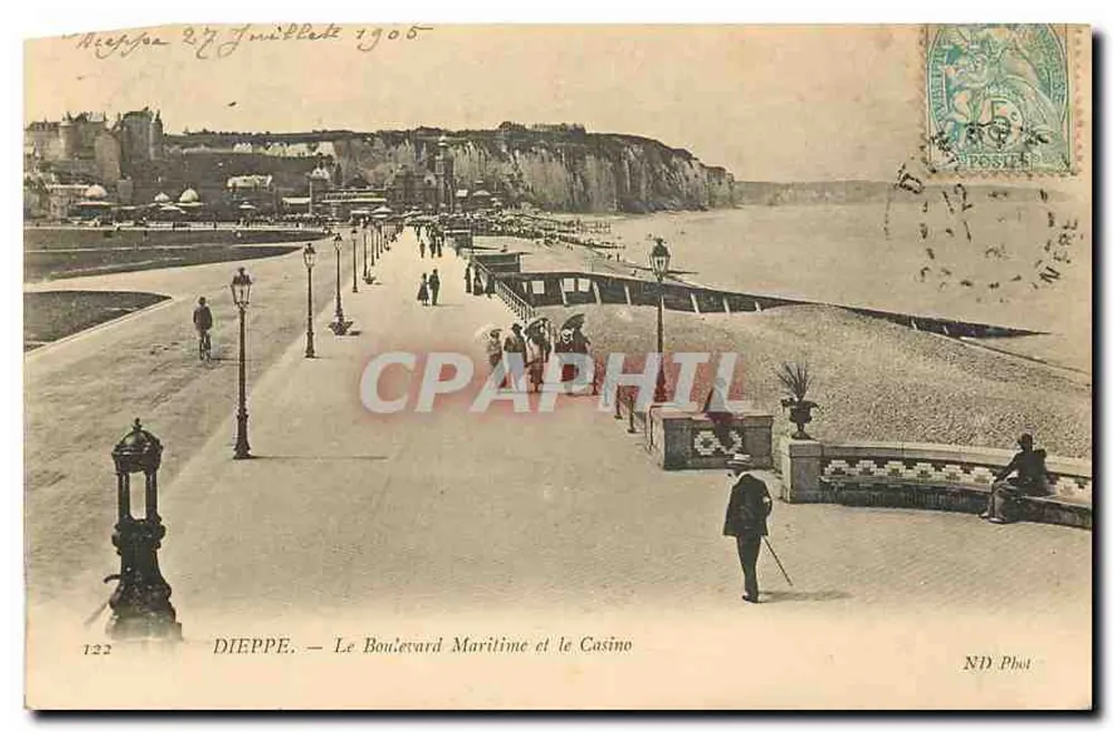 Dieppe — Le Boulevard Maritime et le Casino — ND Phot, n°122 - Recto