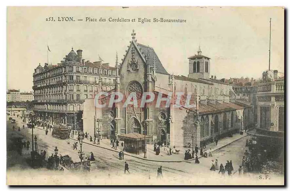Lyon — Place des Cordeliers und Kirche Saint-Bonaventure — S.F. Nr. 553 - Vorderseite